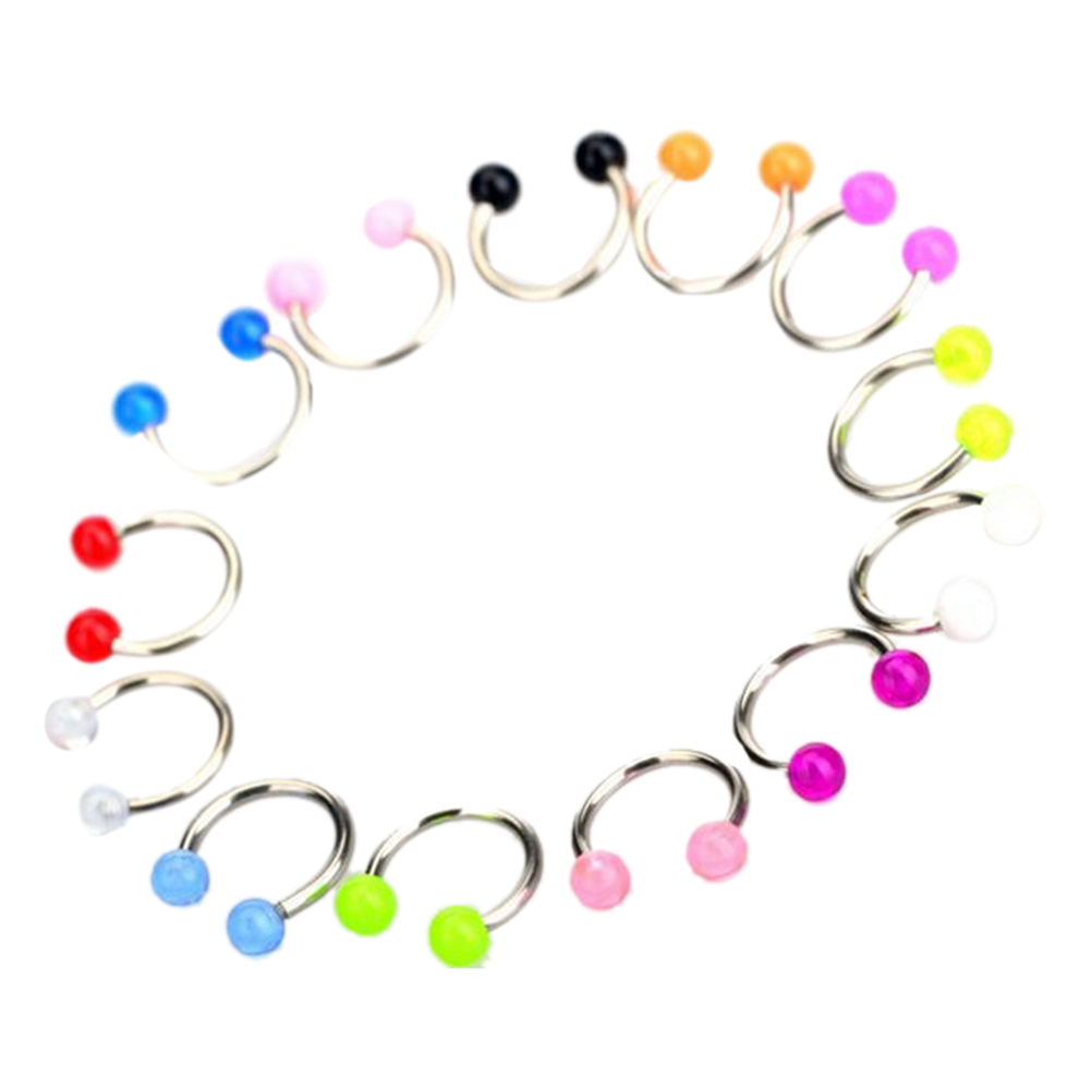 90pcs Mix Body Jewelry Eyebrow Navel Belly Lip Tongue Nose Piercing Bar Ring Body Piercing Jewelry