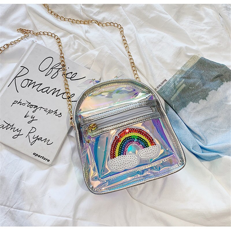 Della Ragazza del bambino Trasparente Crossbody Borsa Da Viaggio Borse A Tracolla Borsa A Tracolla Della Moneta Borse mini Borsa