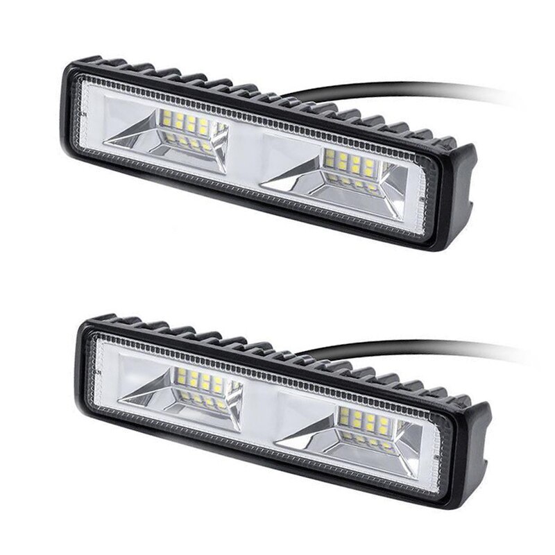 1-2Pcs 12V-24V LED Work Light Bar Flood Spot Offroad 4WD Car SUV Driving Fog Lamp Work Light Bar Flood Spot Offroad: 2Pcs-2K