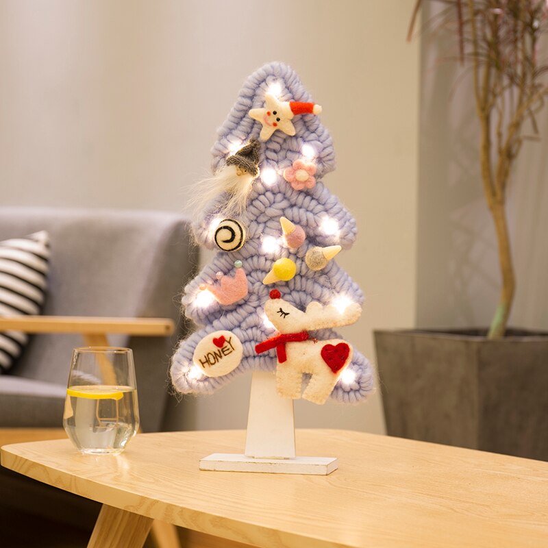 Handmade wool felt Christmas tree Desktop Christmas ornaments decorations DIY materials home furnishings scene party decoration