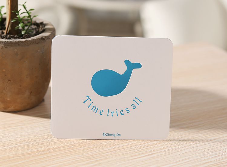 10pcs Hollow-out Greeting Card Christmas Year Card Christmas Mini Postcards Birthday Card Thank You Cards: Whale