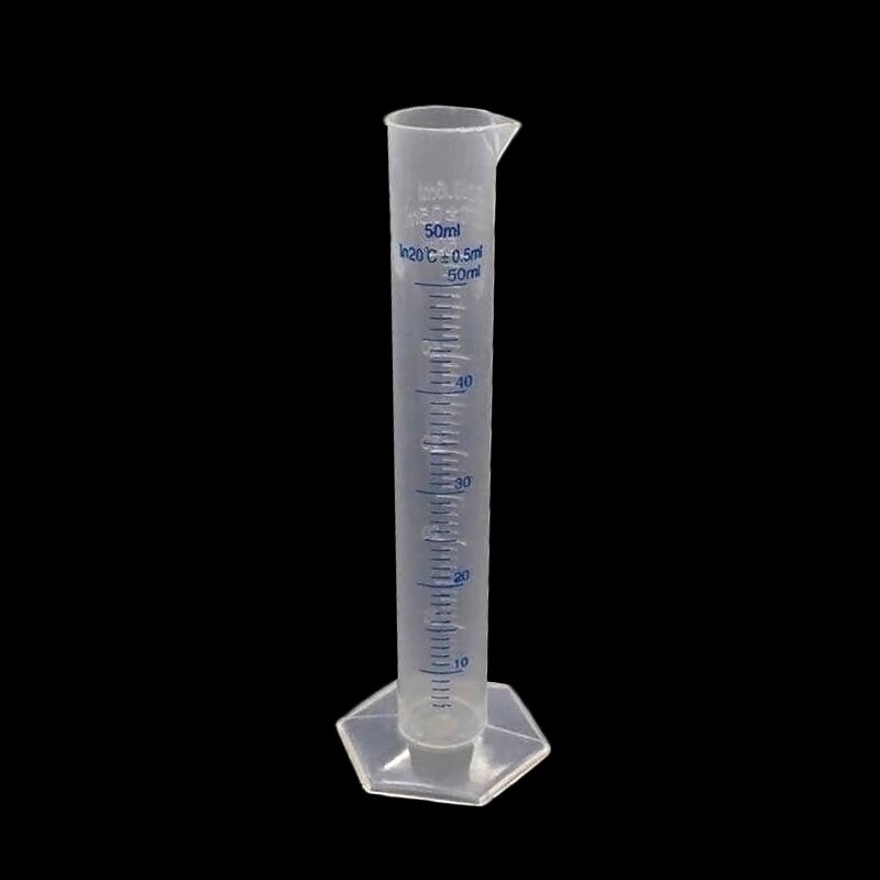 ¡Oferta! Cilindros graduados de cilindro de medición de plástico de 10/25/50/100/250/500ml para suministros de laboratorio herramientas de laboratorio TI99