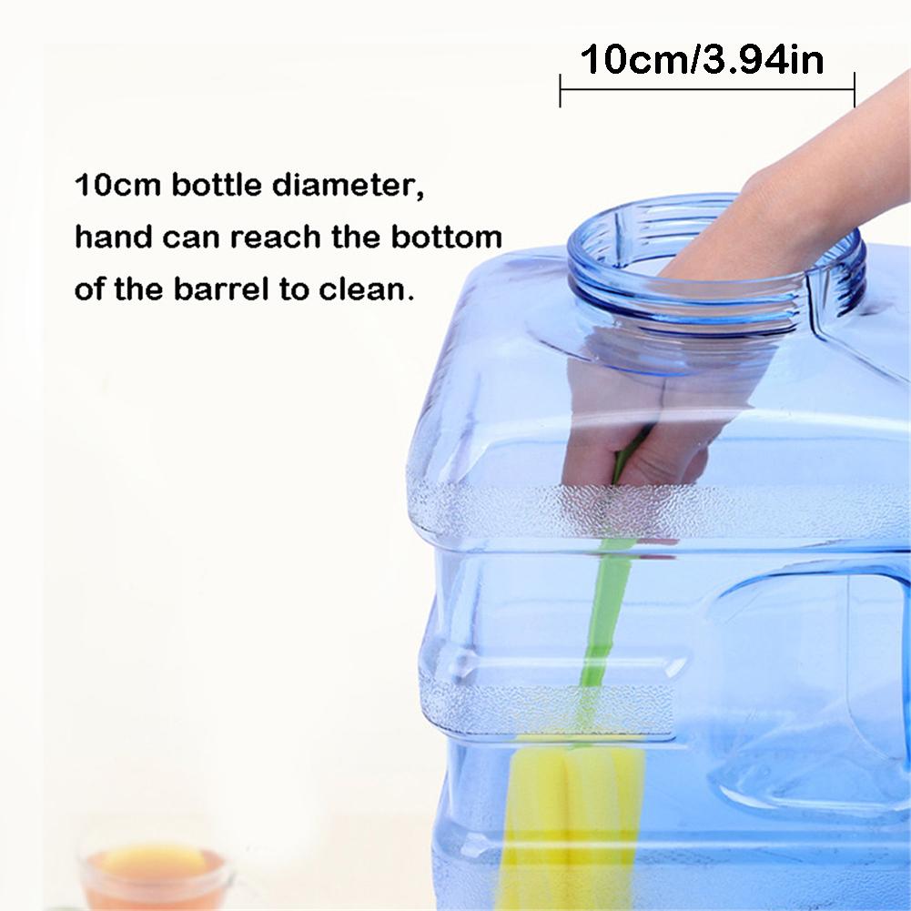5L PC BPA-Free Reusable Plastic Water Bottle Gallon Replacement Water Bottle Snap On Cap Anti Splash Jug Container