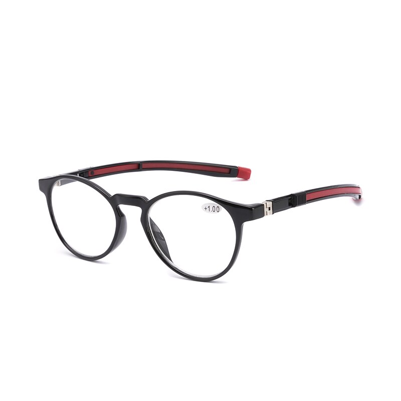magnetic reading glasses portable men and women hanging neck reading glasses TR90 magnet reading glasses for the elderly: +100 / 809-3C2