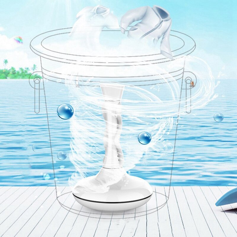Washing Machine Ultrasonic Portable Turbo Automatic Electric Clean Washing Tool for Travel Dormitories USB Washer