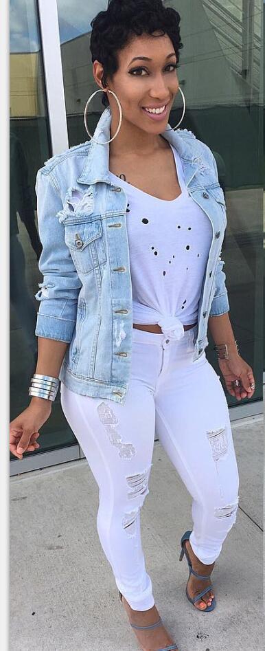frauen Herbst Plus Größe Jeans jacken für wome Casual Streetwear Dame Denim Gebrochen Lose Stil Weibliche Grundlegende Mäntel: 4XL