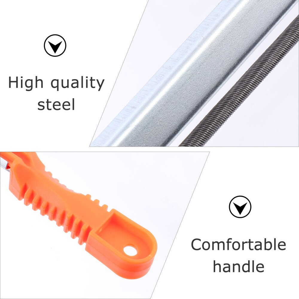 Steel File Set Hand Metal Files for Wood and Metal Work DIY File Tool (Orange)