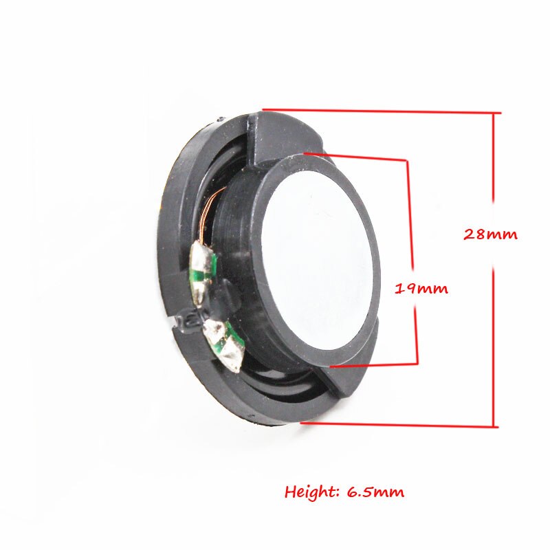 Altavoz redondo de 4R 3W 28MM de grosor, película complejo de 6,5 MM, altavoz de graves de alta gama para juguetes, libro electrónico 10 Uds.