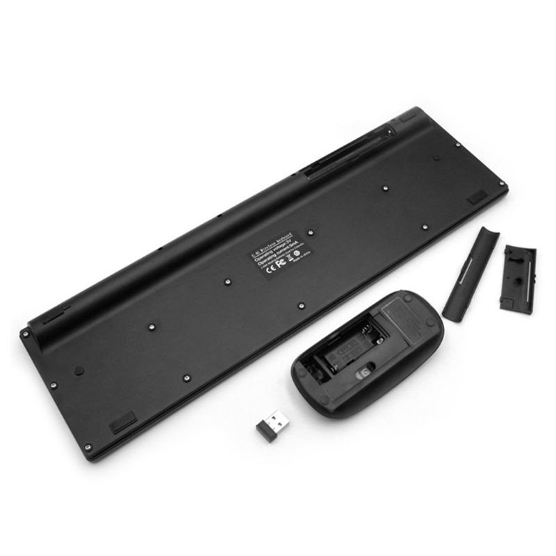 Uniwersalna Cicha Ultra-cienka Klawiatura i Mysz Bezprzewodowa 2.4G do Laptopa PC