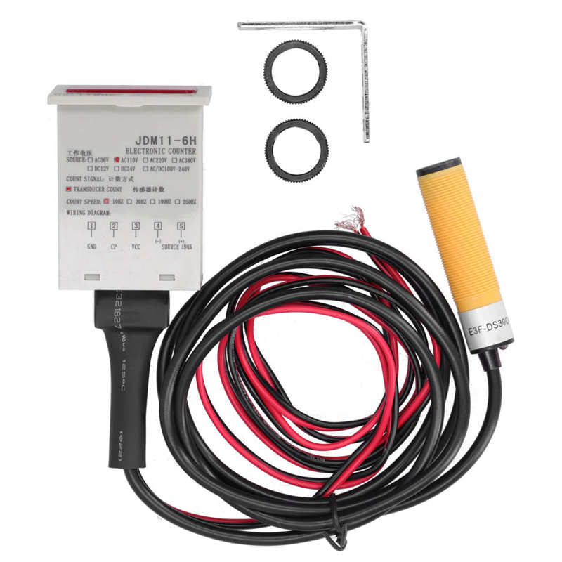 BERM-Contador de pantalla Digital, Sensor Industrial electrónico, inducción automática, BEM‑ 6H ‑ 30E4-CT: AC110V