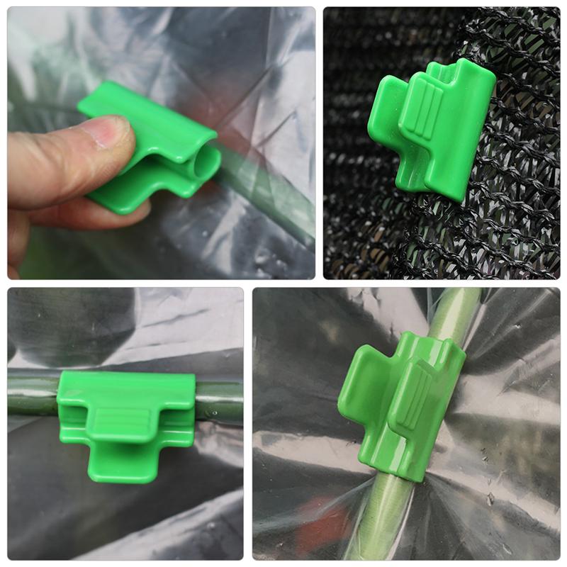 24 Pcs Plastic Opslag Clips Voor Home Tuin Kas Snap Klemmen Film Gesp Klemmen Plastic Pijp Klemmen Tuingereedschap