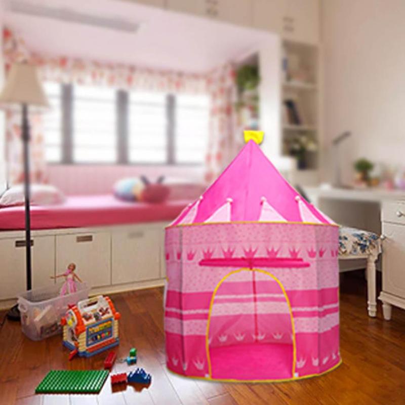 Portable Kids Tent Toy Ball Pool Infant Tent Folding Baby Play Children Castle Baby Play Tent Folding Prince Princess Tent