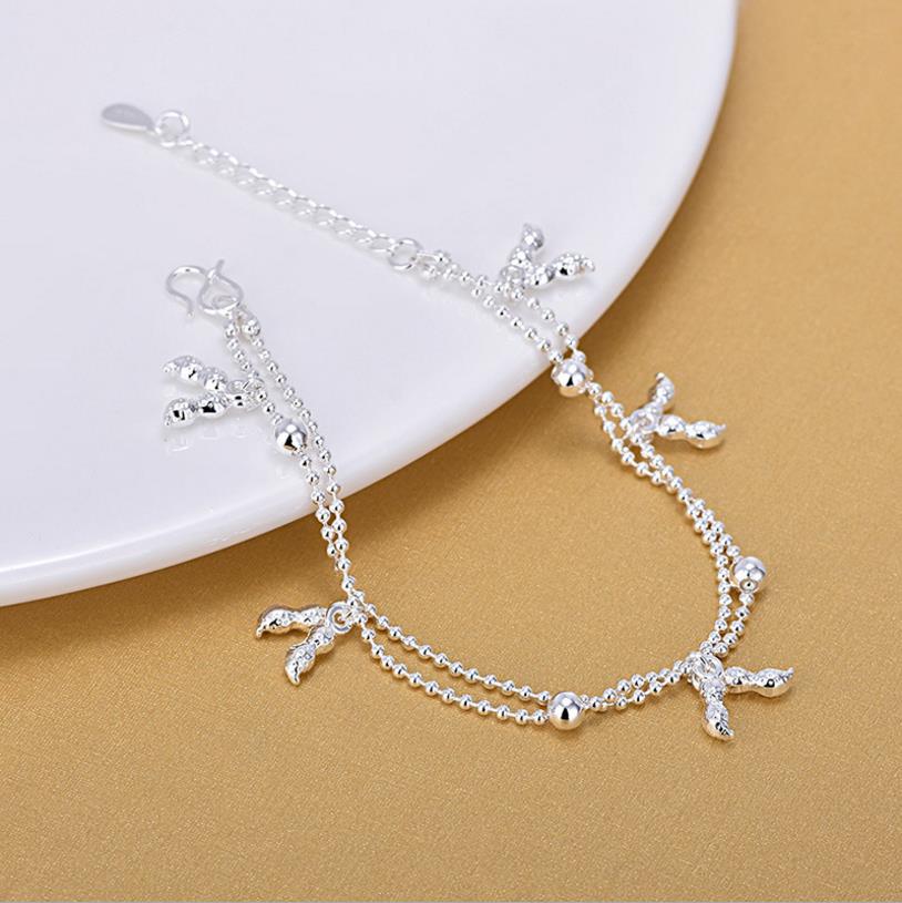 Everoyal Trendy Pinda Zilveren Enkelbanden Voor Vrouwen Festival Charm Meisjes 925 Sterling Zilveren Armband Sieraden Vrouwelijke Lady Bijou