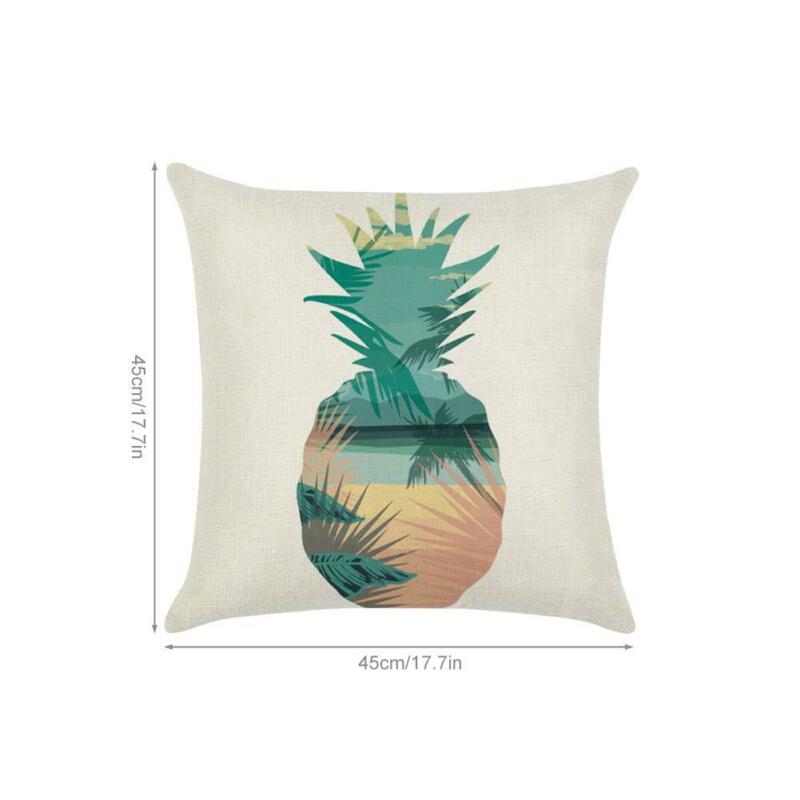 Tropische Plant Groen Blad Regenwoud Zomer Thema Kussensloop Sofa Kussenhoes Linnen Plant Printing Kussen Multi-color Optie