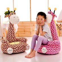 Cartoon Giraffe Baby Sofa Seat Cover Handig Praktische Gebruiksvriendelijke Peuter Zitten Ondersteuning Stoel Case Met Filler