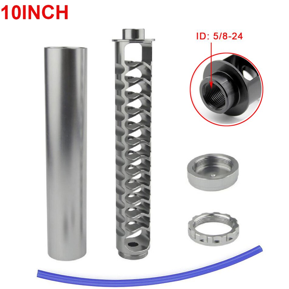Aluminum Trap 1/2-28 5/8-24 6inch 10inch Single Core Fuel Filter Fuel Trap Solvent Trap for NAPA 4003 WIX 24003 Car Motorbike: 10SILVER5824-4.4cm