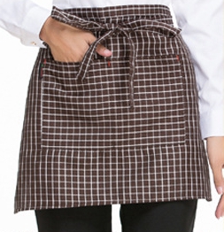Restaurant kitchen food service cotton long apron for waiter waitess chef apron cook apron: short brown