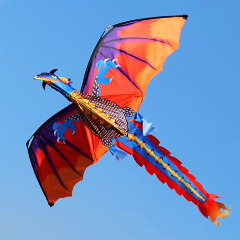 3D Dragon Kite Met Staart Vliegers Voor Volwassen Vliegers Vliegen Outdoor 100M Kite Lijn Outdoor