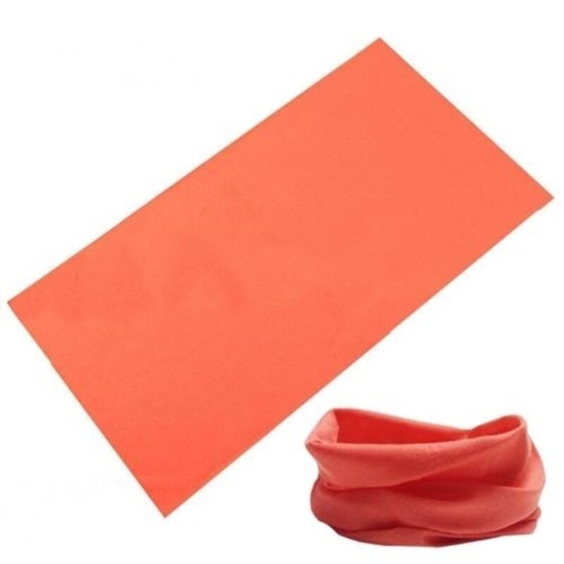 Tørklæde farverige bandanas magisk hovedbånd slør hoved tørklæder sort turban hætte multifunktion til mænd og kvinder 7545: Orange
