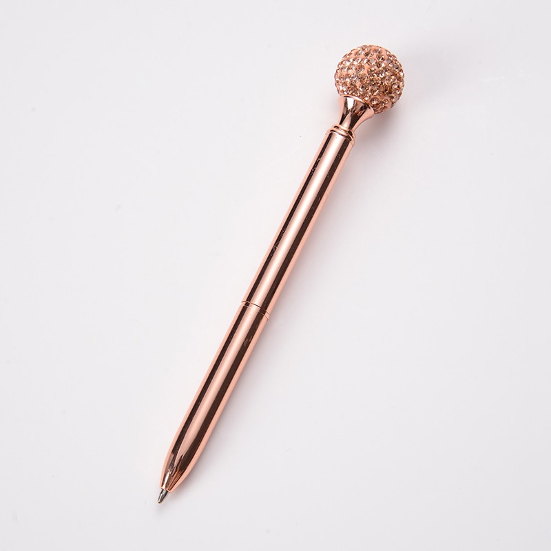 Creativity metal Spinning Ballpoint Pen Luxury Diamond Ball Point Pen 1.0mm Ballpoint Pen Office School Writing Stationery