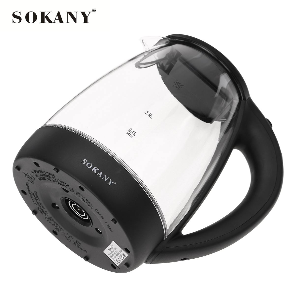SOKANY 2000W Electric Water Kettle Glass Automatic Water Kettle Water Heater Boiling Tea Pot Intelligent Temperature Control