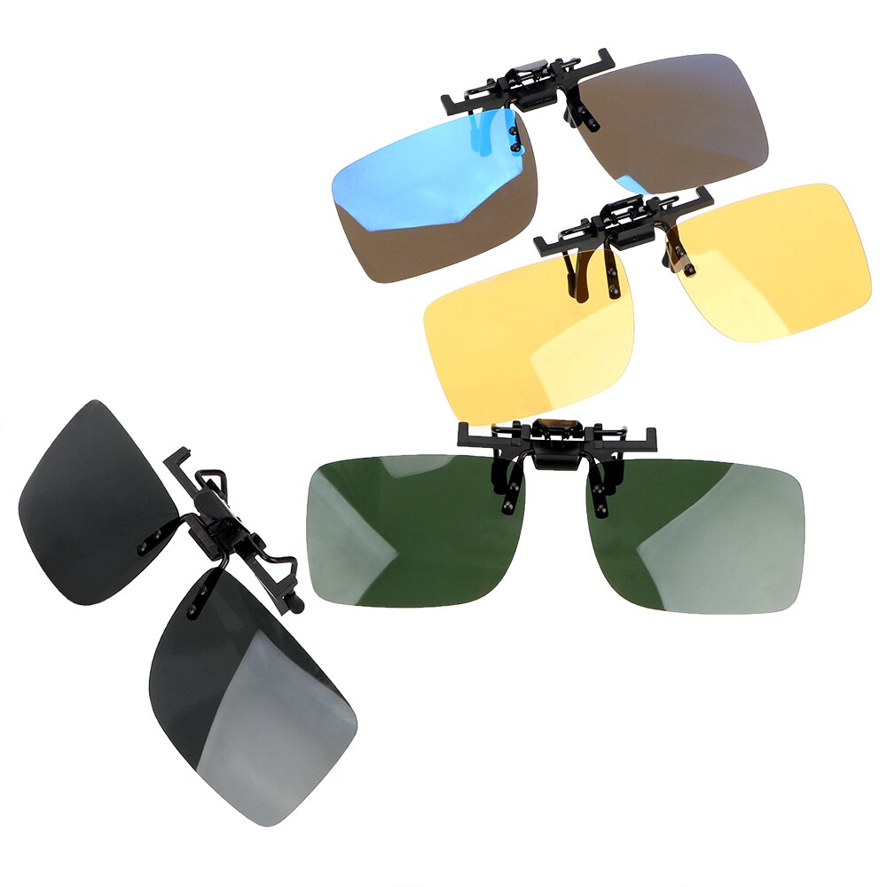 Gafas polarizadas para Conductor, lentes auxiliares con Clip, protección UV 400, Kit antideslumbrante, accesorios para automóvil motocicleta