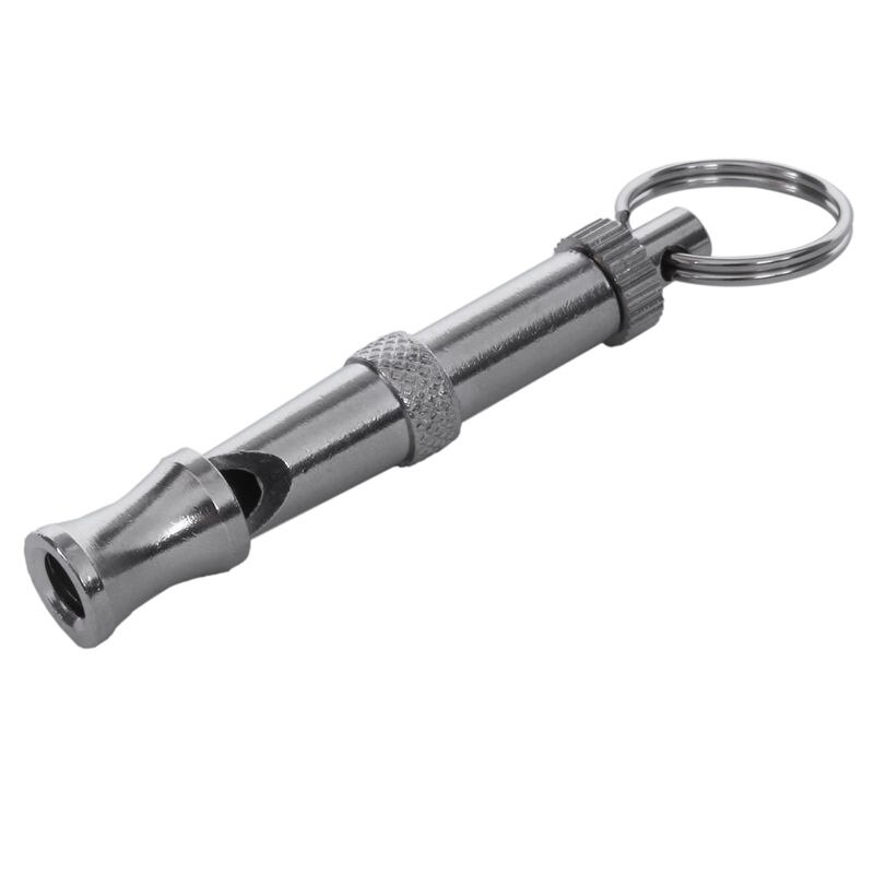 5 silbato ultrasónico para entrenamiento de perros color plata