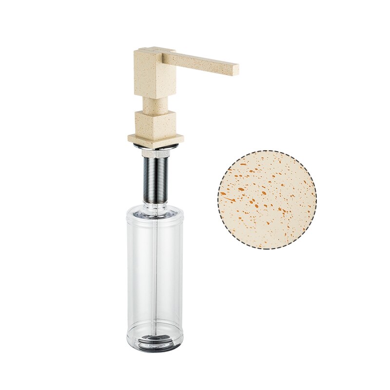 GAPPO Liquid Soap Dispenser Brass Deck Mounted Kitchen Soap Dispensers Square Counter top Dispenser