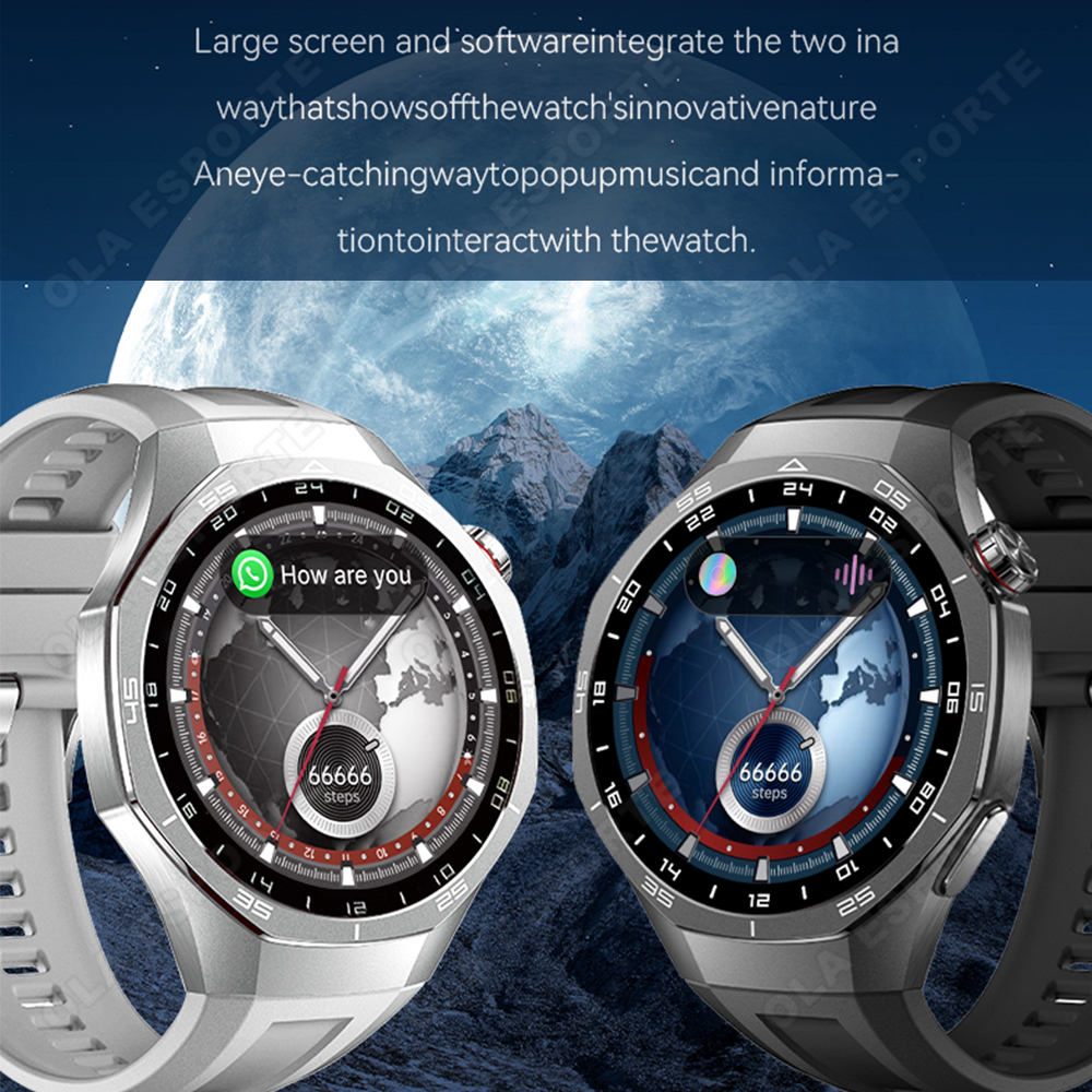 Nowy Smartwatch z ekranem HD AMOLED 1.52 cala, robić sportów outdoorowych, wodoodporny 3ATM, monitorowanie tętna, przypomnienia o informacjach, SmartWatch HW12