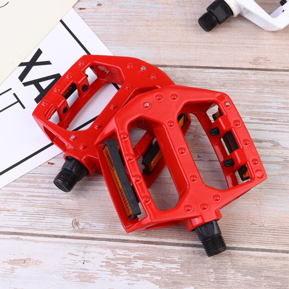 1 Paar Aluminium Fiets Pedaal Speciale Fiets Rollende Bal Pedaal Multifunctionele Fiets Pedalen Fiets Pedaal Accessoire (zwart Singl: Red