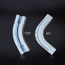 Dooya 90/135 grader u type og l type vindu elektrisk gardin skinne skjøtefeste kobling