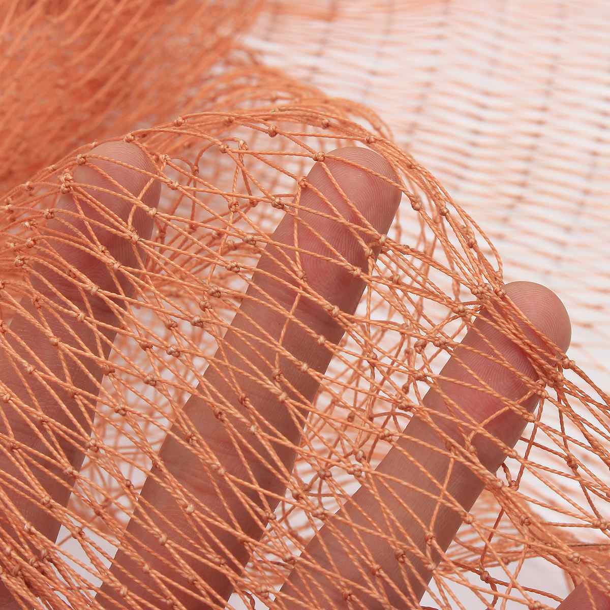 7-Style Fishing Net Hand Cast Throw Net Large Saltwater Network Bait Casting Strong Nylon Line Mesh Brown Outdoor Ring/No Ring