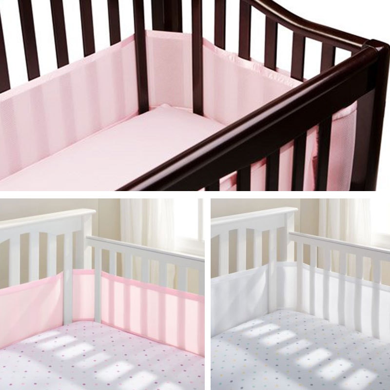 Baby Bett Stoßstange Atmungs Krippe Stoßstange Baby Cot Mesh Kinder Stoßstange Krippe Liner Baby Bett Protector Tour De Lit Bebe tresse