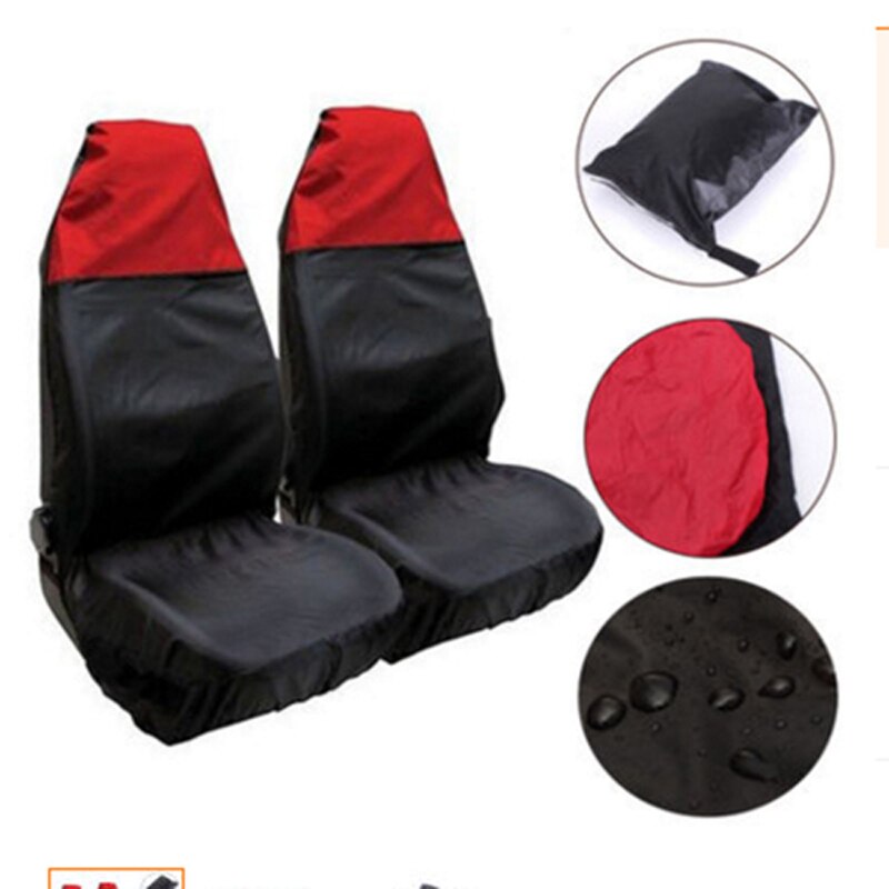 Rood + Zwart Universele Seat Cover Praktische Waterdichte Bescherming Autostoel Covers Auto Levert