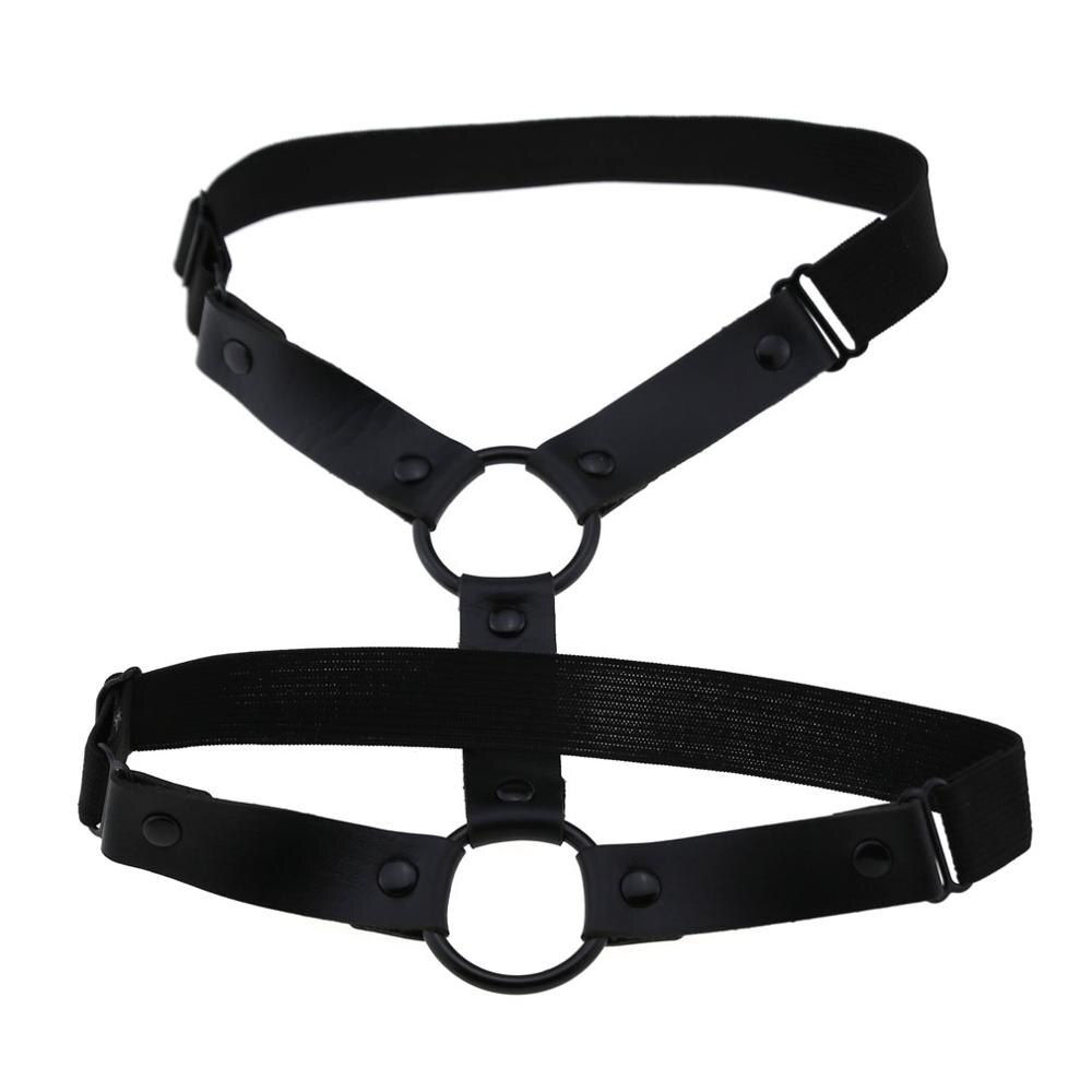 Punk vegan leder strumpfband goth mädchen schwarz ästhetischen grunge bein strumpfband straps oberschenkel harness kawaii gothic harajuku zubehör