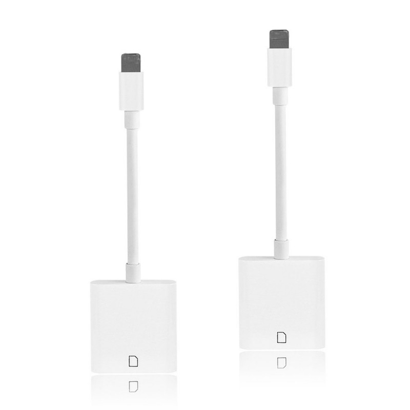 Adaptador compatível do relâmpago do cabo de dados do leitor de cartão do jogo otg da câmera digital para o iphone ipad mini ar ios11.4 iphone x cartão sim