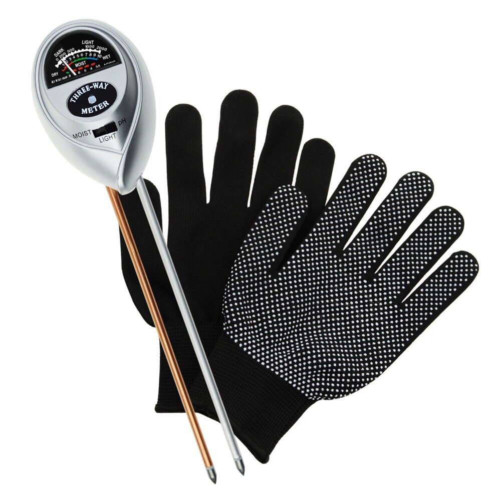 3-in-1 Soil pH Moisture Light Meter Tester Probe Sensor, Gardening Plants Growth Watering Monitoring Acidity Test