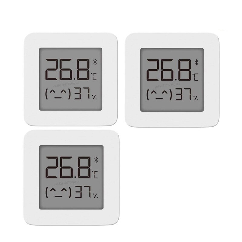 In Stock XIAOMI Mijia Bluetooth Thermometer 2 Wireless Smart Electric Digital Hygrometer Thermometer Work with Mijia APP: 3pcs