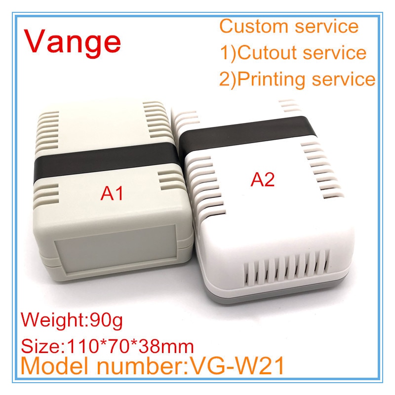 2pcs/lot extrusion plastic project box IP54 ABS plastic wall-mounted enclosure for wifi device 110*70*38mm