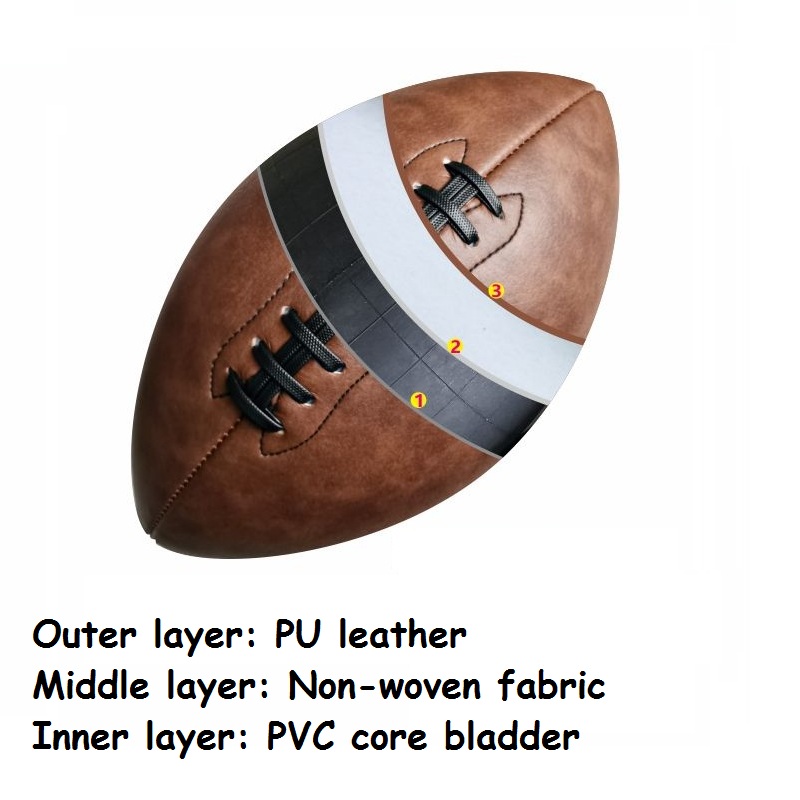 F9 Standard Size 3 American Football Non-slip PU Fabric Furnishings Adult Sports Training Competition Practice Squeeze Ball -40