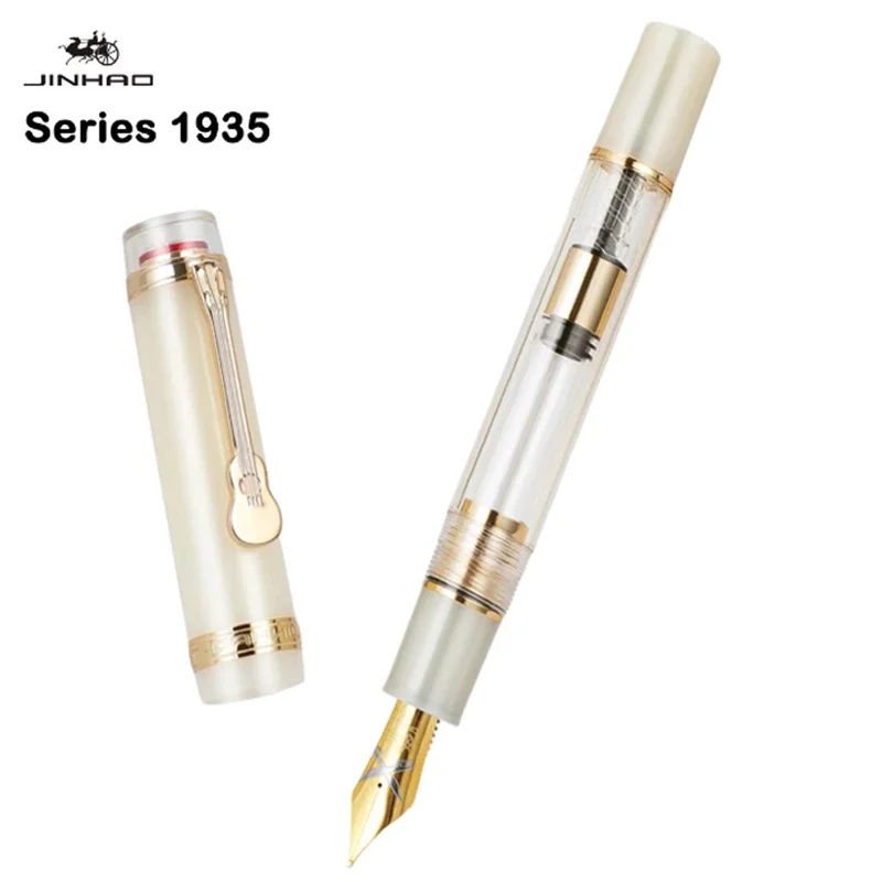 JINHAO 1935 TIANDAO pluma estilográfica Clip de guitarra 40MM punta de espada F/M suministros escolares de oficina papelería pluma de escritura: Púrpura / f