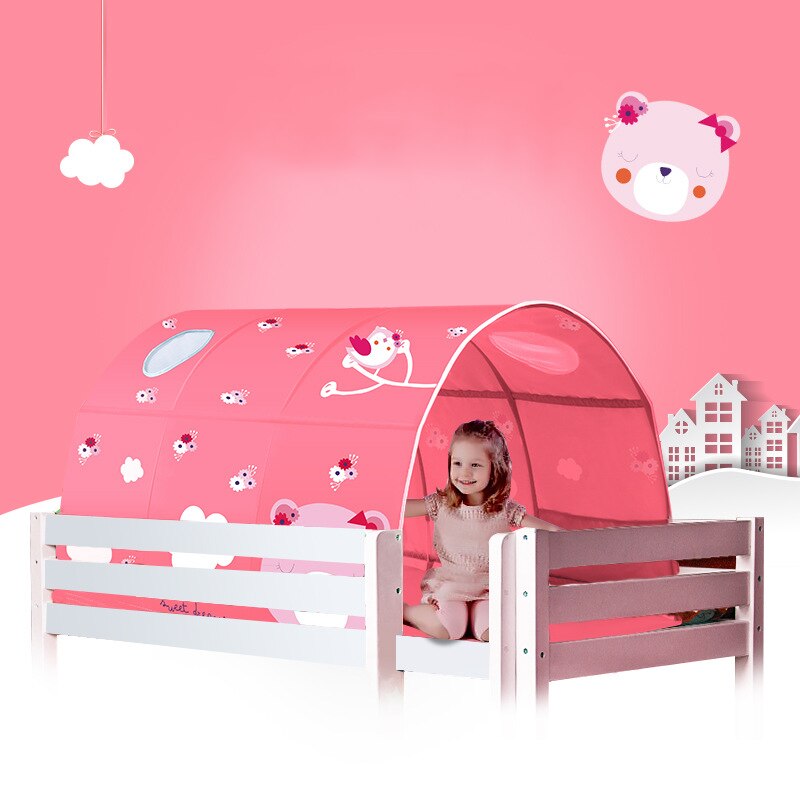 Børn seng telt tunnel lege hus lille hus værelse dekoration telt kravle tunnel legetøj børn spil hus telt tunnel på sengen