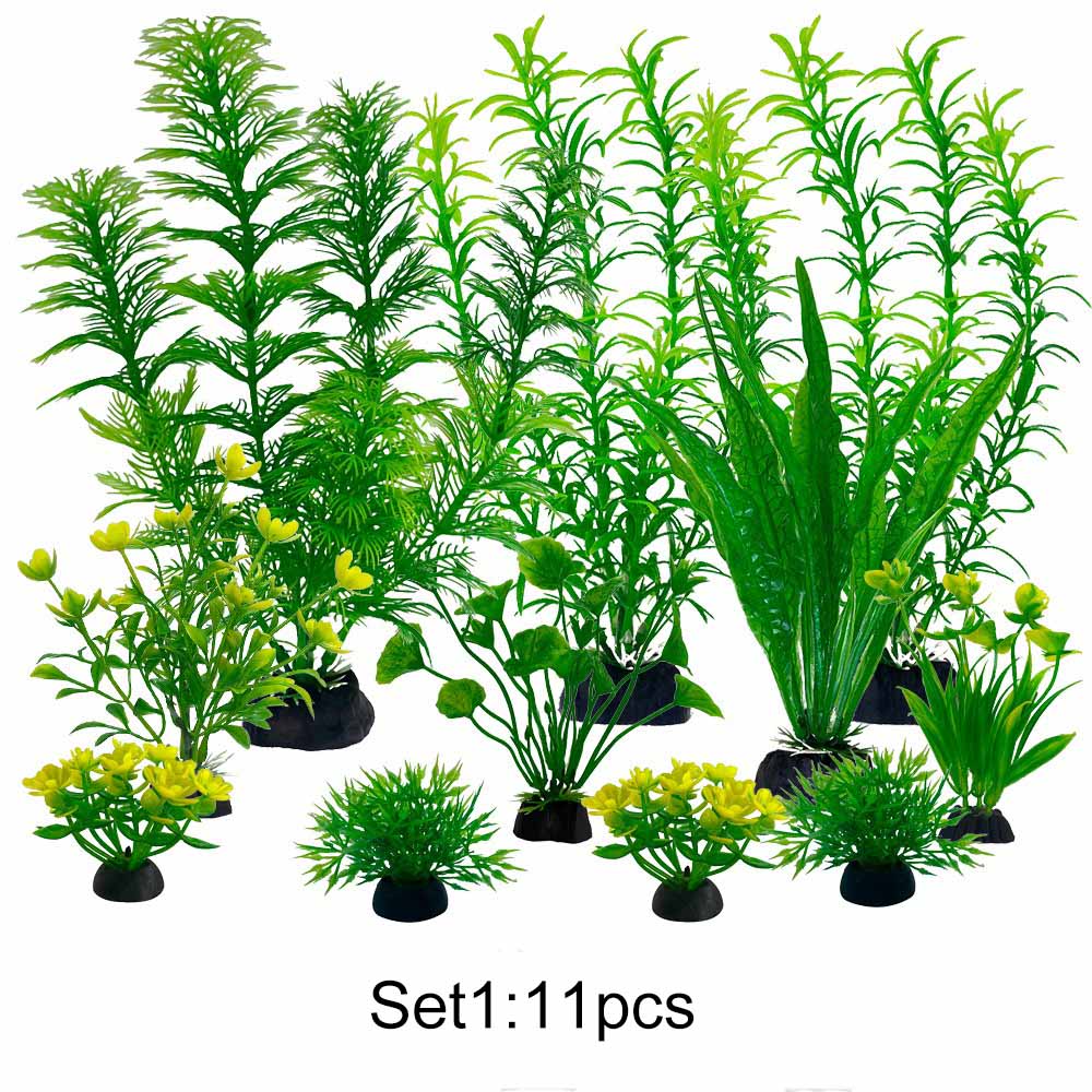 Aquarium Kunstpflanzen 11 Stück Plastik-Wassergras... – Grandado