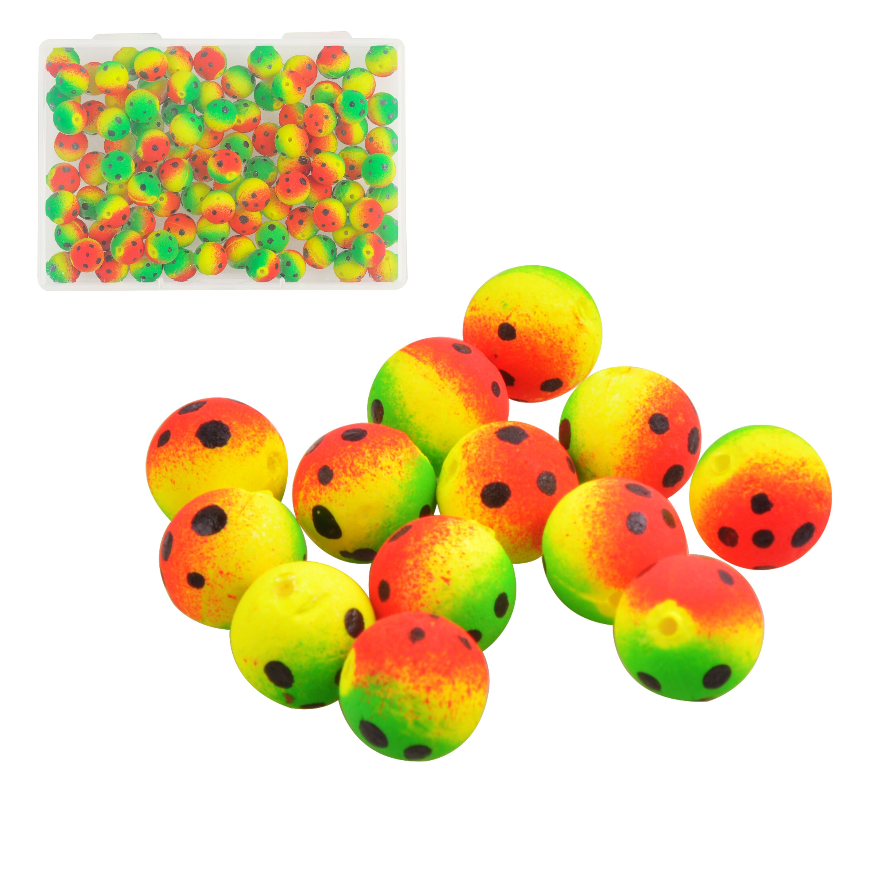 100 Pieces Foam Floats Round Fishing Snell Floats Pompano Rigs Fishing Rig for Surf Fishing Live Bait Walleye Rig Making