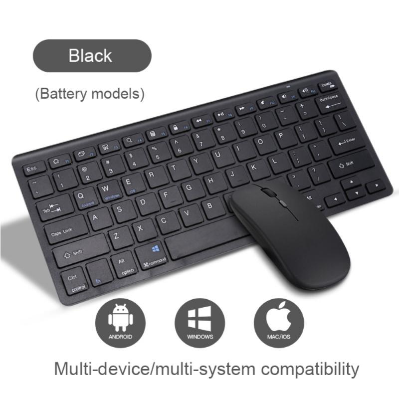 Slim Ergonomic Wireless Bluetooth Keyboard And Mouse Combo Bluetooth Keyboard & Mute Mouse Set For PC Notebook Laptop