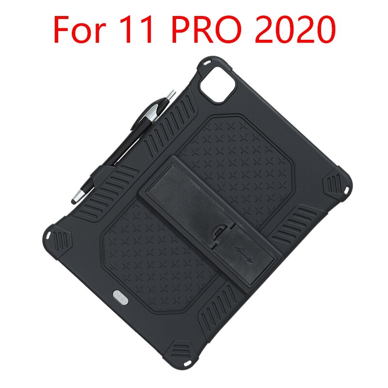 for iPad 11 PRO Tablet Case Upgraded Silicone Case Protective Case Anti-Fall with Tablet Stand and Capacitor Pen: Default Title