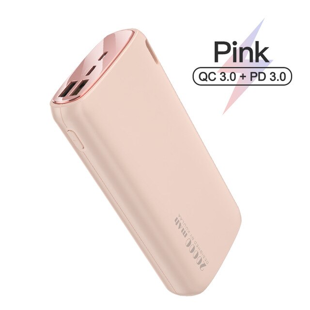 Energie Bank 20000mAh Tragbare Ladung praktisch Externe Batterie Ladegerät Energie Weiß Schwarz Rosa für Android Iphone: rosa