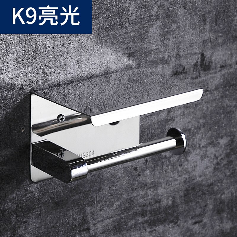 304 Stainless Steel Tissue Box Roll Stand Mobile Phone Stand Toilet Paper Holder Bathroom Tissue Holder: b