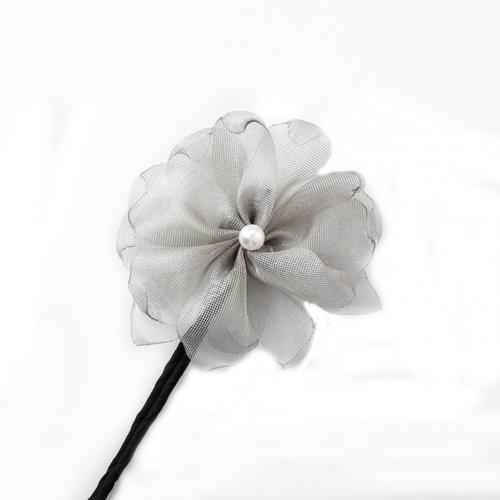 Woman Flower Donuts Twist Headband Magic Hair Bun Maker DIY Hairstyle Tool Pearl French Bud Dish Hair Accessories Sweet Hairband: Grey