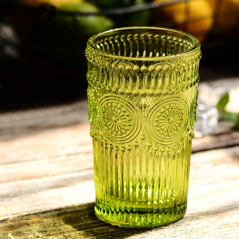 350ml colorido classe copo gravura flor copo de água copo de café copo de vidro suco de leite copo de chá drinkware caneca presente